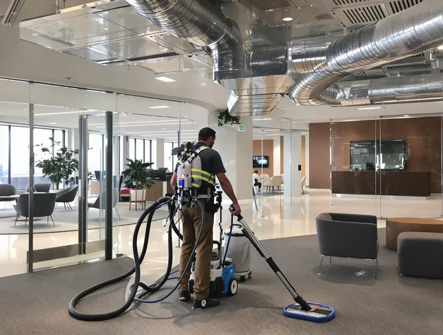 Commercial duct cleaning service by Duxbury Air Duct Cleaning in Duxbury