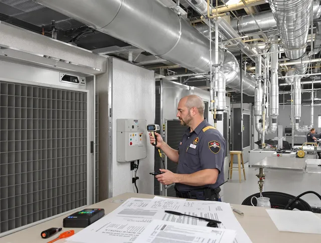 Professional filter system inspection by Duxbury Air Duct Cleaning in Duxbury