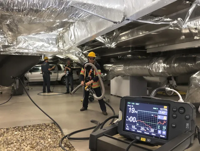 Professional negative pressure duct cleaning by Duxbury Air Duct Cleaning in Duxbury